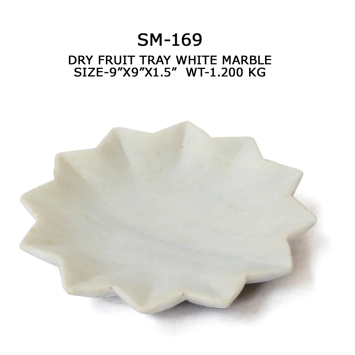 DRY FRIUT TRAY WHITE MARBLE